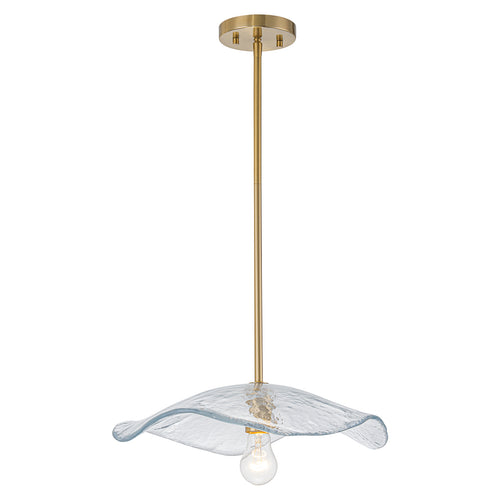 1-Light Antique Brass Pendant Light Fixture Clear Glass Kitchen Island - product image 13 | Zenvolit