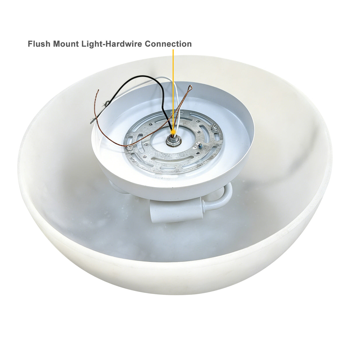 3-Light Antique Flush Mount Ceiling Light with Faux Marble Glass Shade - product image 7 | Zenvolit