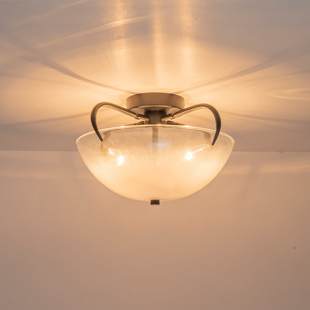 3 Light Modern Flush Mount Ceiling Light Opal Gradient Glass Shade - product image 9 | Zenvolit