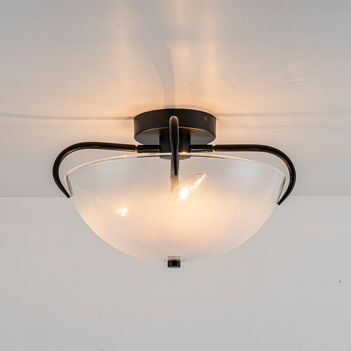 3 Light Modern Flush Mount Ceiling Light Opal Gradient Glass Shade - product image 10 | Zenvolit