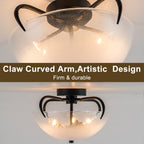 3 Light Modern Flush Mount Ceiling Light Opal Gradient Glass Shade - product image 15 | Zenvolit