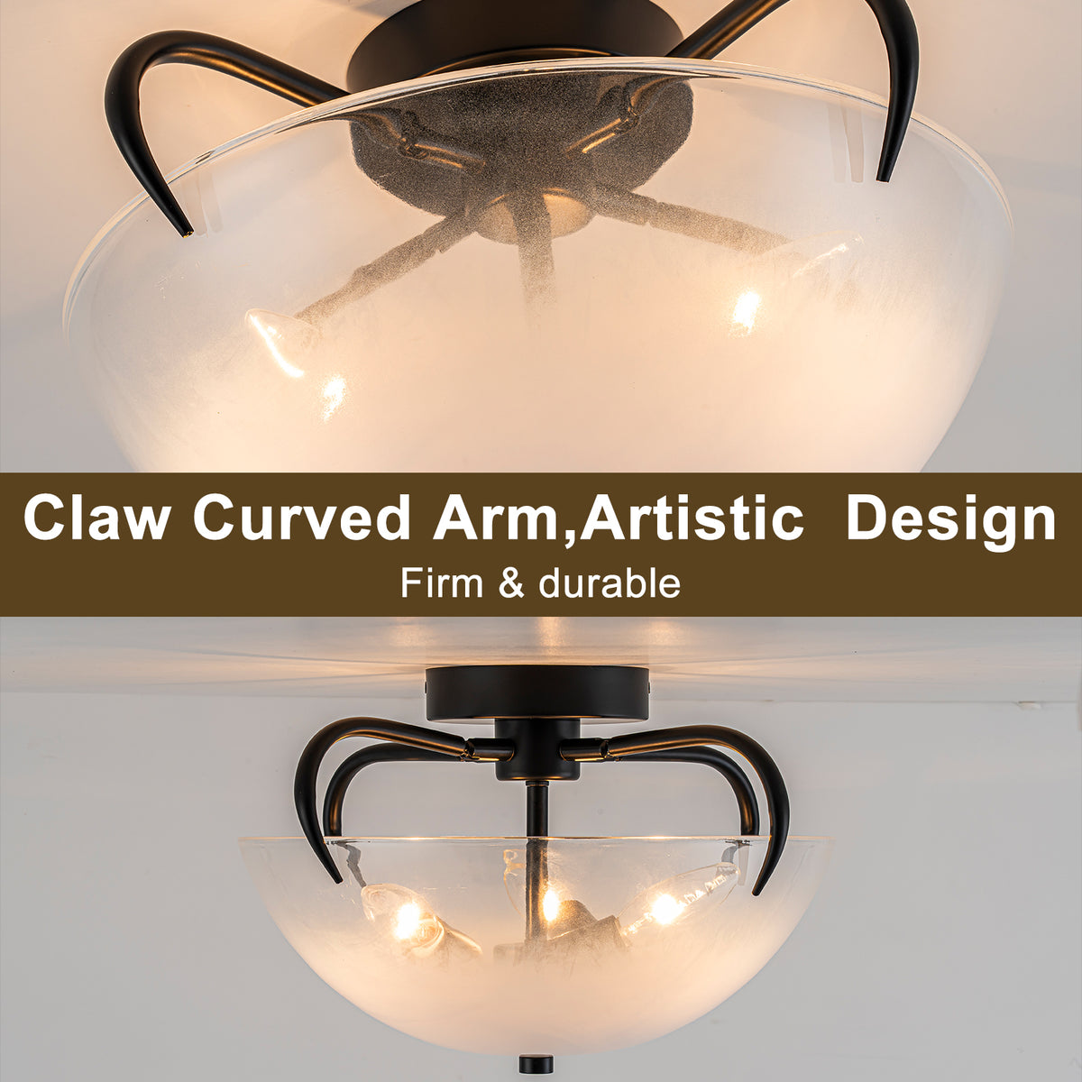 3 Light Modern Flush Mount Ceiling Light Opal Gradient Glass Shade - product image 15 | Zenvolit