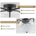3 Light Modern Flush Mount Ceiling Light Opal Gradient Glass Shade - product image 16 | Zenvolit