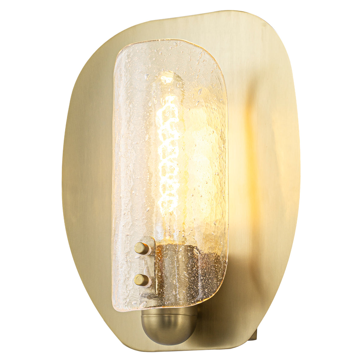 Brushed Gold Modern Wall Sconce Clear Seedy Bubble Glass Vanity Light - product image 13 | Zenvolit