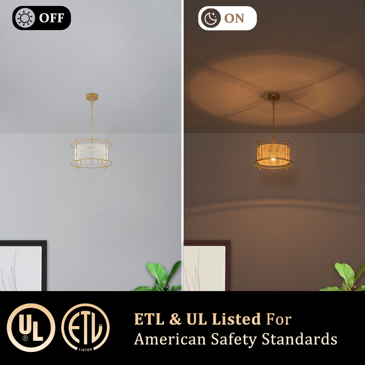 Modern Cylinder Pendant Light White Fabric Shade Kitchen Island