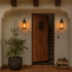 Black Outdoor Wall Lantern with Water Glass Waterproof Sconce Light - product image 9 | Zenvolit