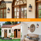 Black Outdoor Wall Lantern with Water Glass Waterproof Sconce Light - product image 13 | Zenvolit