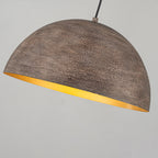 Industrial Rustic Wood-Look Dome Pendant Light for Dining Room - product image 10 | Zenvolit