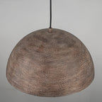 Industrial Rustic Wood-Look Dome Pendant Light for Dining Room - product image 11 | Zenvolit