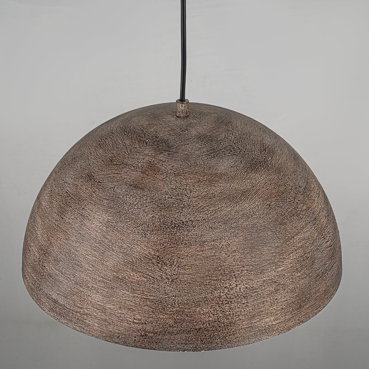 Industrial Rustic Wood-Look Dome Pendant Light for Dining Room - product image 11 | Zenvolit