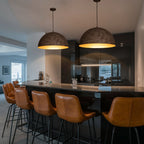 Industrial Rustic Wood-Look Dome Pendant Light for Dining Room - product image 3 | Zenvolit