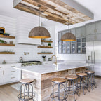 Industrial Rustic Wood-Look Dome Pendant Light for Dining Room - product image 4 | Zenvolit