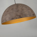 Industrial Rustic Wood-Look Dome Pendant Light for Dining Room - product image 10 | Zenvolit