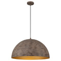Industrial Rustic Wood-Look Dome Pendant Light for Dining Room - product image 14 | Zenvolit