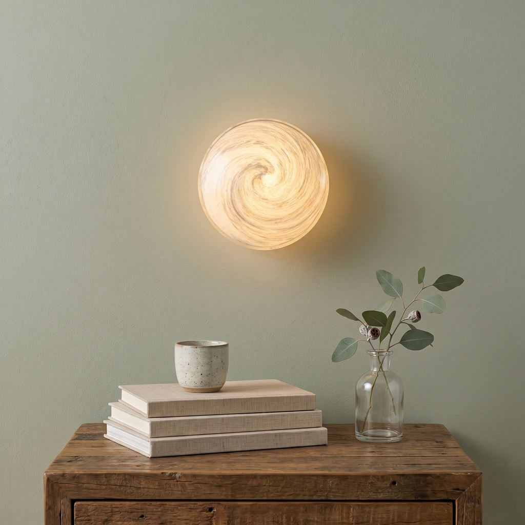 Dimmable LED Wall Sconce Gray Bubble Glass Matte Black Modern Light - product image 4 | Zenvolit
