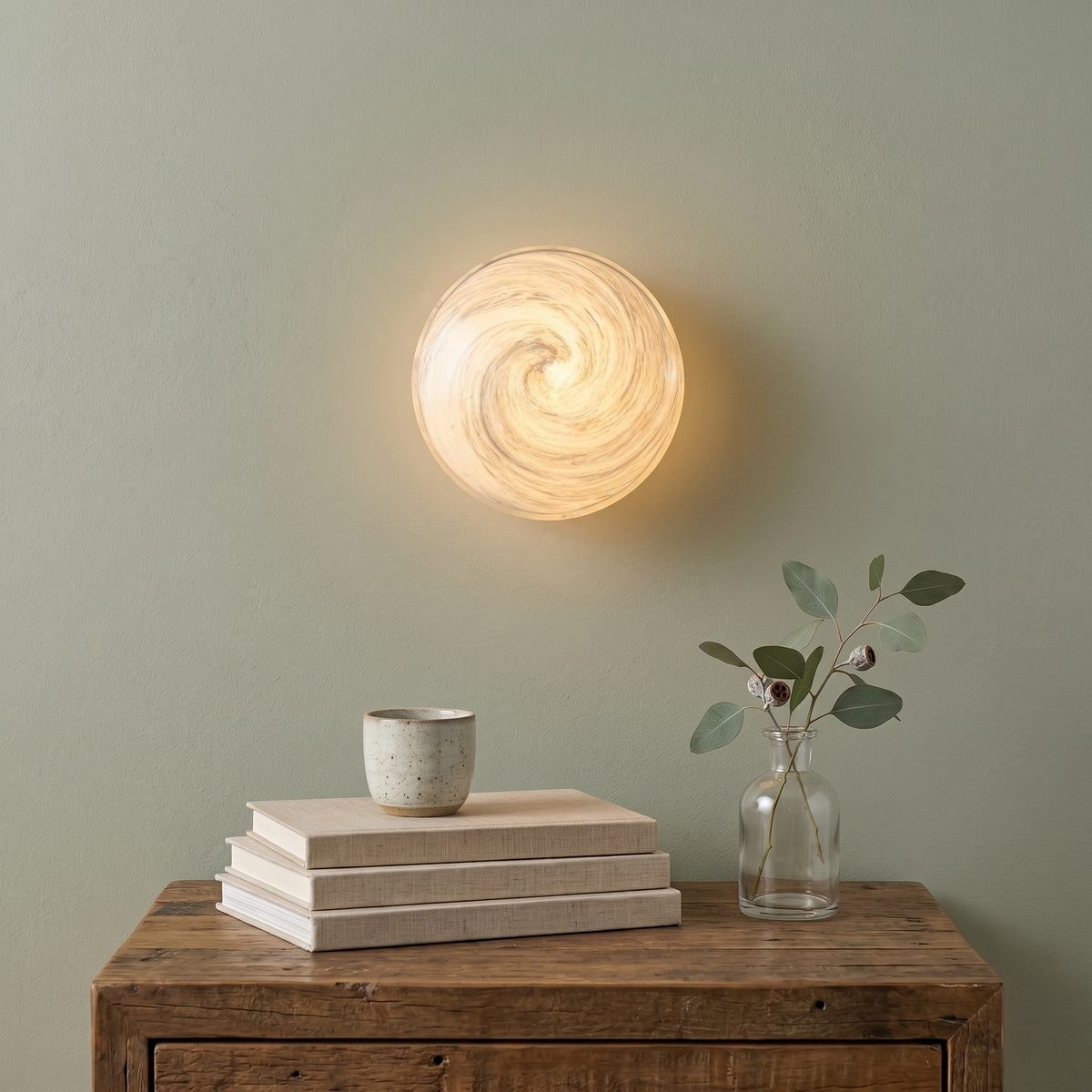 Dimmable LED Wall Sconce Gray Bubble Glass Matte Black Modern Light - product image 4 | Zenvolit