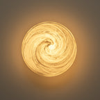 Dimmable LED Wall Sconce Gray Bubble Glass Matte Black Modern Light - product image 9 | Zenvolit