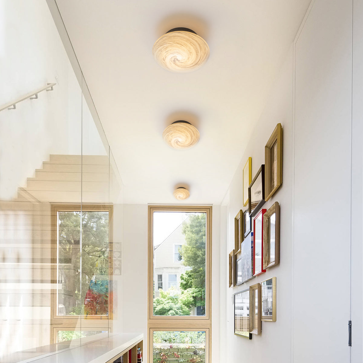 Dimmable LED Wall Sconce Gray Bubble Glass Matte Black Modern Light - product image 13 | Zenvolit
