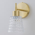 1 Light Gold Vanity Lights Clear Diamond Glass Shades Modern Wall Sconce - product image 14 | Zenvolit