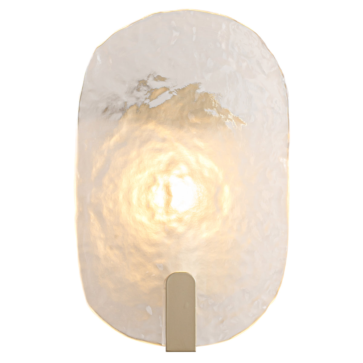 Oval Wall Sconce Frosted Textured Water Ripple Glass Vanity Light - product image 1 | Zenvolit