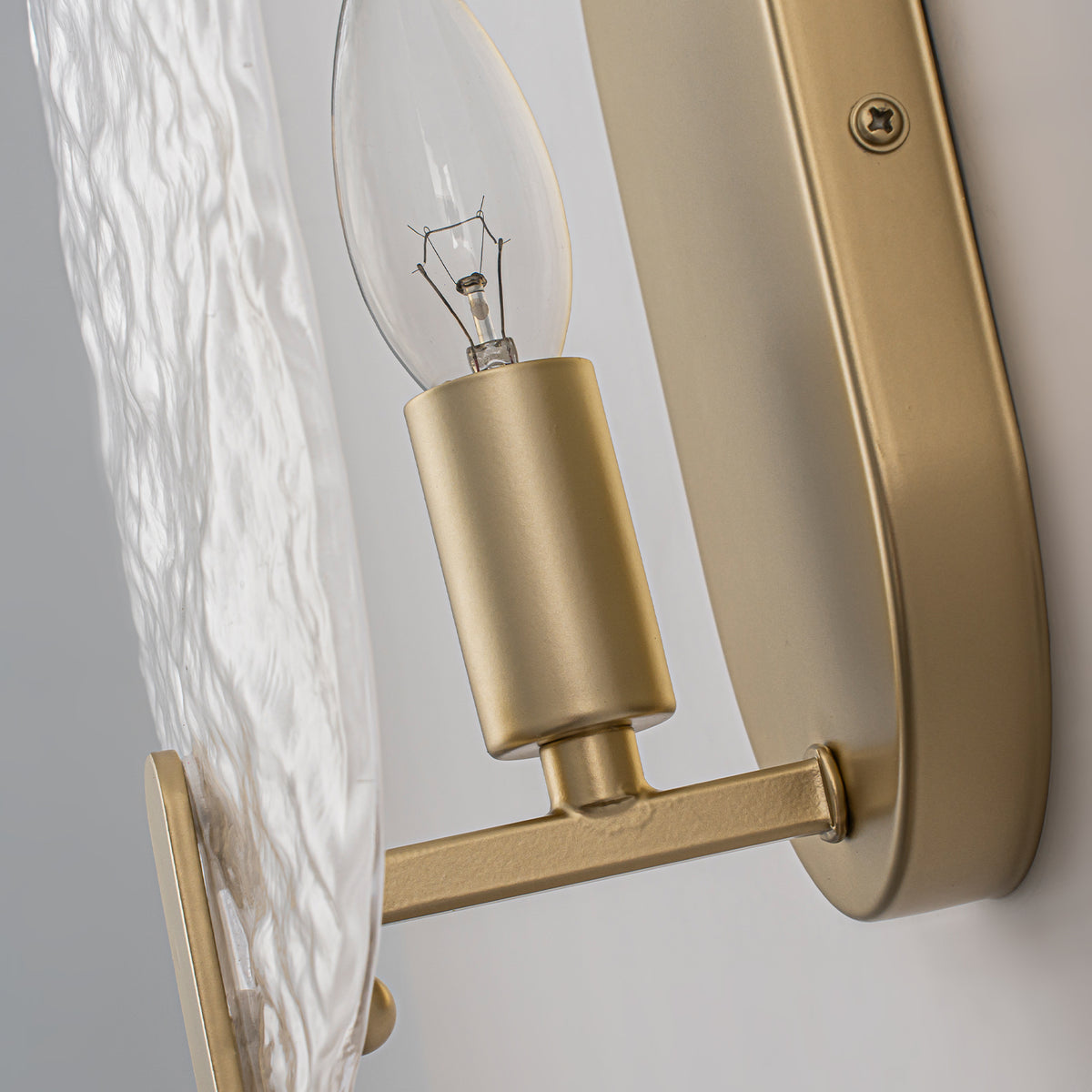 Oval Wall Sconce Frosted Textured Water Ripple Glass Vanity Light - product image 4 | Zenvolit