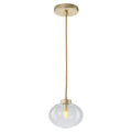 Modern Gold Iron Island Pendant Light with Globe Clear Glass Shade - product image 1 | Zenvolit
