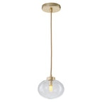 Modern Gold Iron Island Pendant Light with Globe Clear Glass Shade - product image 1 | Zenvolit