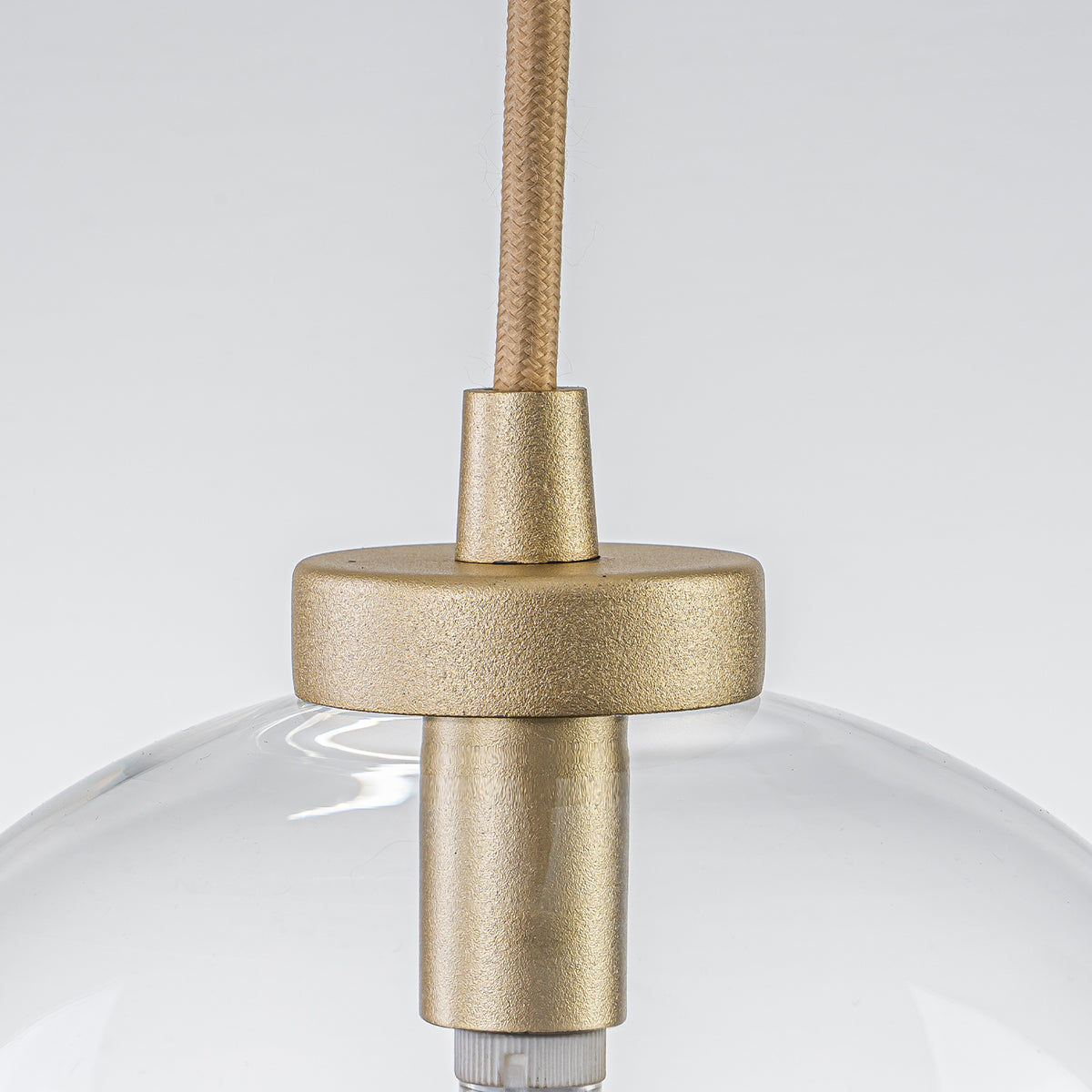 Modern Gold Iron Island Pendant Light with Globe Clear Glass Shade - product image 10 | Zenvolit