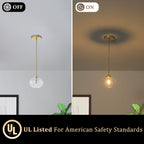 Modern Gold Iron Island Pendant Light with Globe Clear Glass Shade - product image 11 | Zenvolit