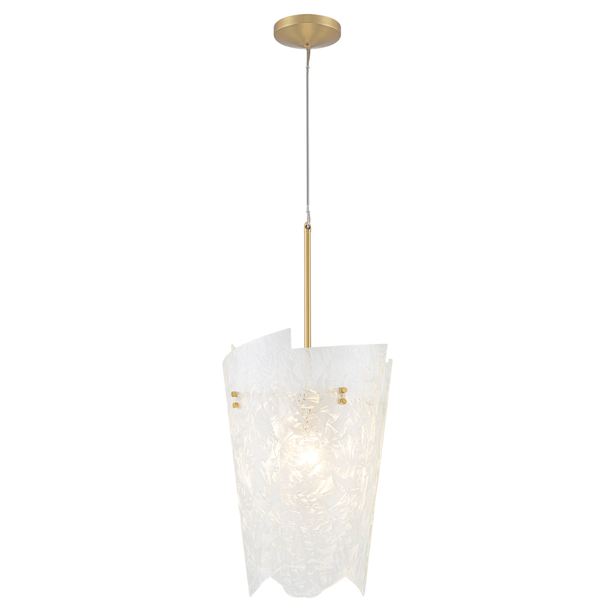Modern Art Glass Pendant Light Frosted Ice Glass Shade Hanging Fixture - product image 1 | Zenvolit