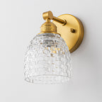 Modern Mosaic Glass Wall Sconce Cup Shape Clear Glass Vanity Lighting - product image 6 | Zenvolit