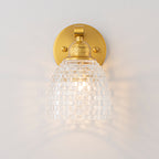 Modern Mosaic Glass Wall Sconce Cup Shape Clear Glass Vanity Lighting - product image 7 | Zenvolit