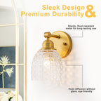 Modern Mosaic Glass Wall Sconce Cup Shape Clear Glass Vanity Lighting - product image 10 | Zenvolit
