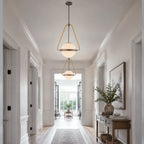Modern Coffee Iron Pendant Light Natural Rope White Globe Glass Shade - product image 5 | Zenvolit