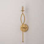 Antique Gold Dimmable Candle Wall Sconce for Bedroom Foyer Living Room