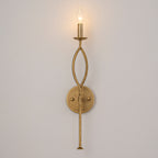Antique Gold Dimmable Candle Wall Sconce for Bedroom Foyer Living Room