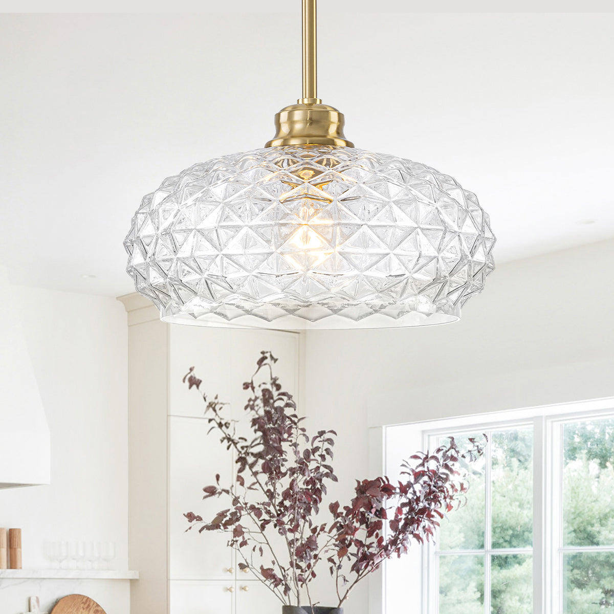 Modern Pineapple Glass Pendant Light Hanging Ceiling Light Fixture - product image 1 | Zenvolit