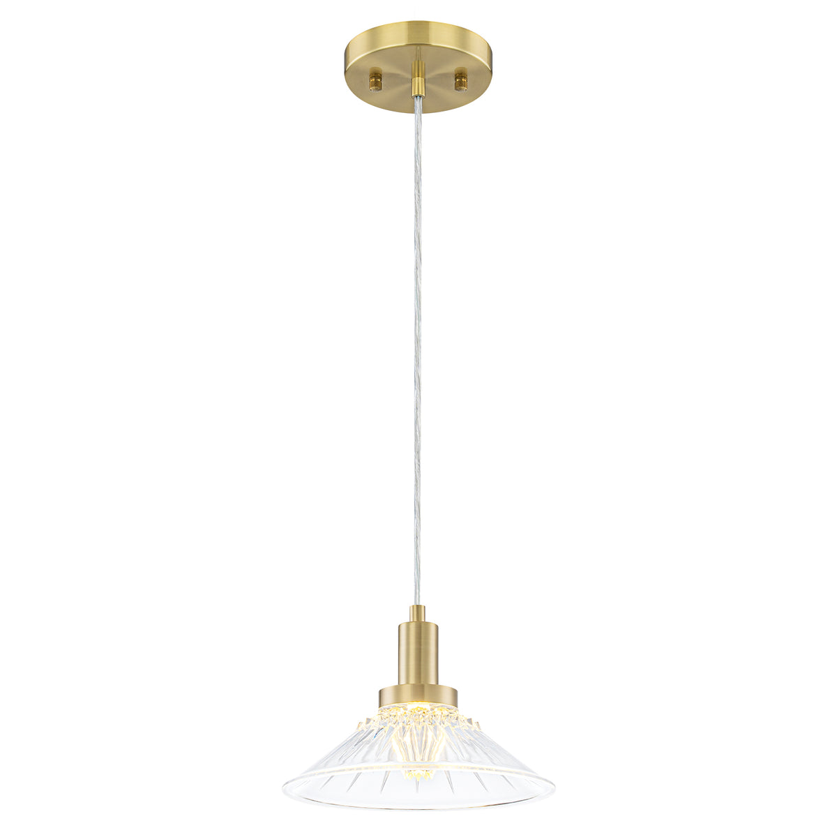 Modern Gold Pendant Light Clear Acrylic Shade Bedroom Kitchen Island - product image 9 | Zenvolit