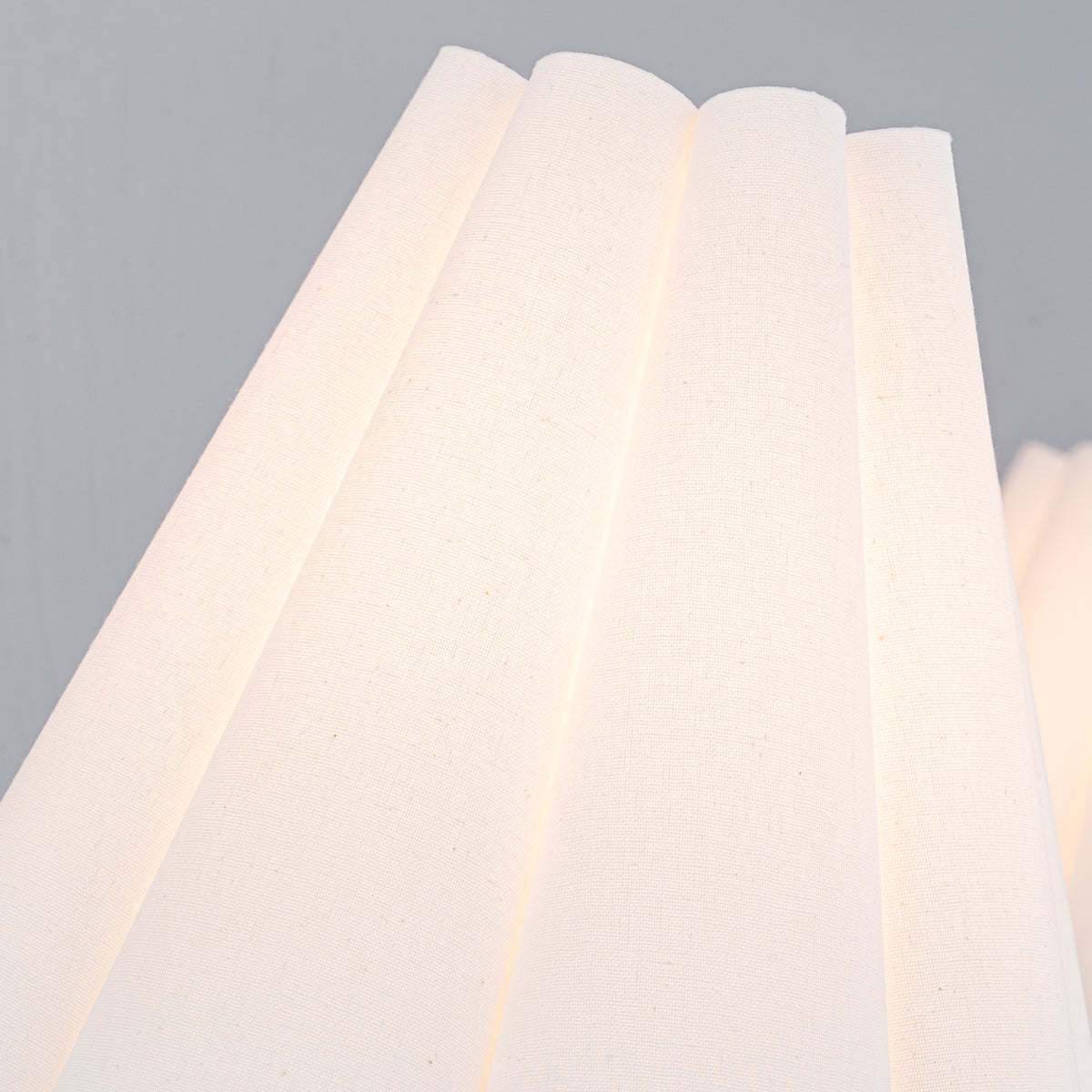 5-Light Matte Black Curved Iron Chandelier with White Fabric Shade - product image 5 | Zenvolit