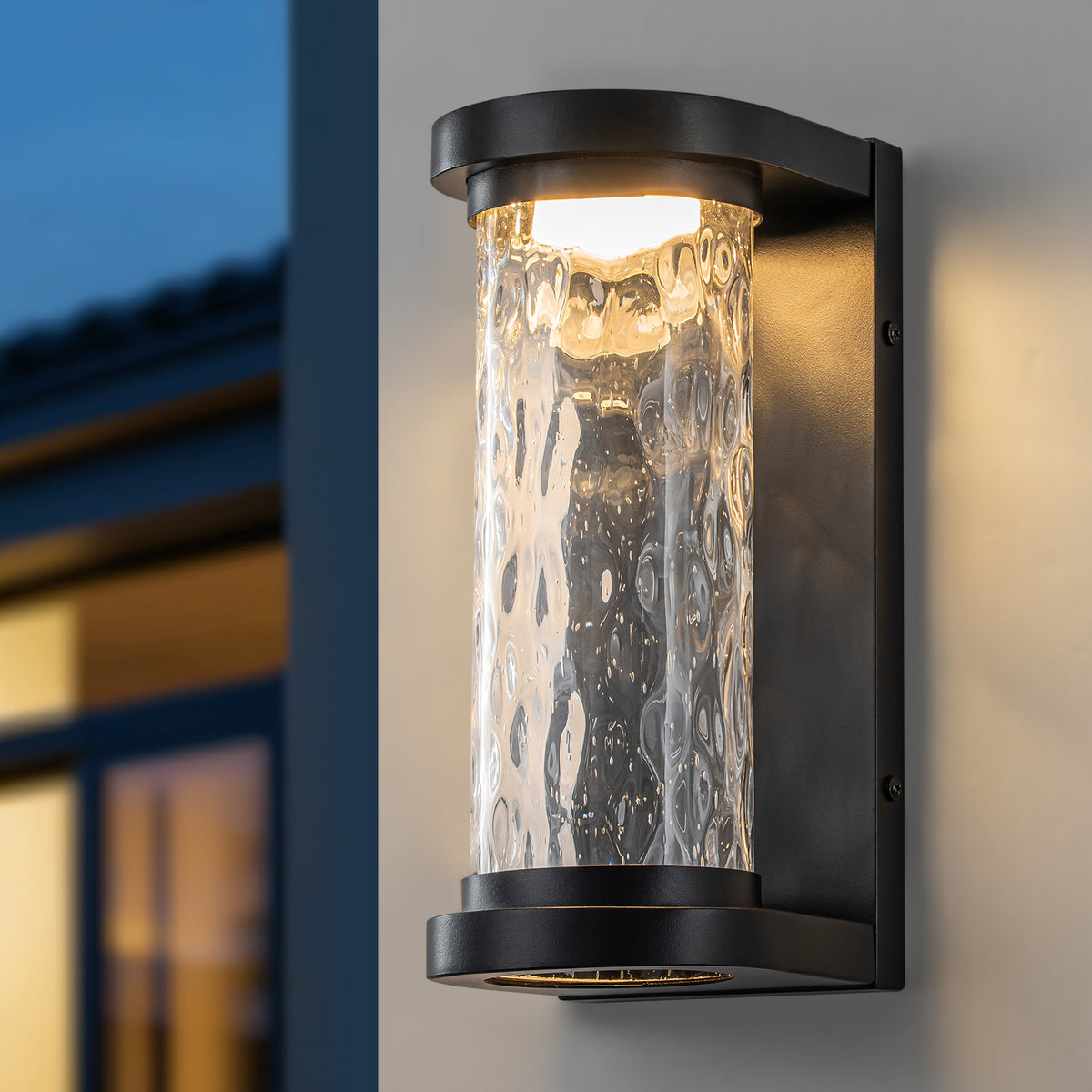 LED Outdoor Wall Light Bubble Glass Shade Dimmable IP44 Waterproof - product image 2 | Zenvolit