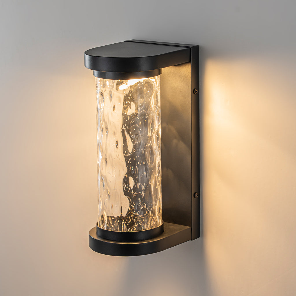 LED Outdoor Wall Light Bubble Glass Shade Dimmable IP44 Waterproof - product image 5 | Zenvolit