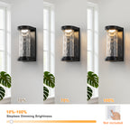 LED Outdoor Wall Light Bubble Glass Shade Dimmable IP44 Waterproof - product image 11 | Zenvolit