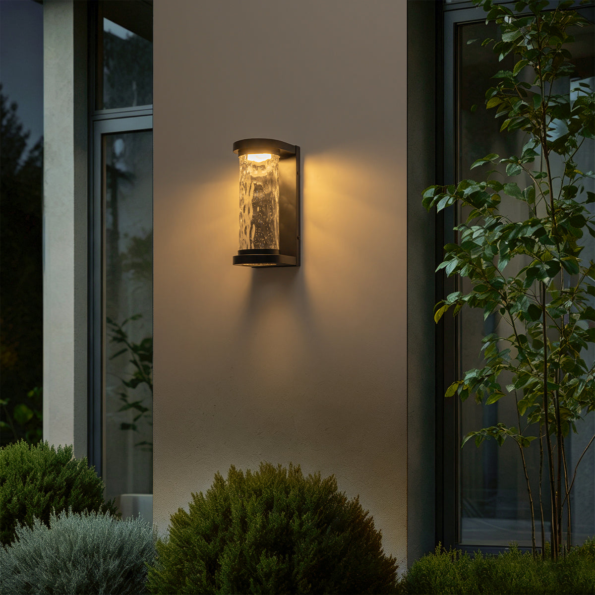 LED Outdoor Wall Light Bubble Glass Shade Dimmable IP44 Waterproof - product image 12 | Zenvolit