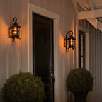 Modern Outdoor Wall Light Clear Glass Shade Sconce IP44 Patio Porch - product image 2 | Zenvolit