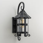 Modern Outdoor Wall Light Clear Glass Shade Sconce IP44 Patio Porch - product image 8 | Zenvolit