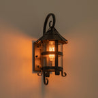 Modern Outdoor Wall Light Clear Glass Shade Sconce IP44 Patio Porch - product image 9 | Zenvolit
