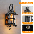 Modern Outdoor Wall Light Clear Glass Shade Sconce IP44 Patio Porch - product image 16 | Zenvolit