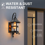 Modern Outdoor Wall Light Clear Glass Shade Sconce IP44 Patio Porch - product image 18 | Zenvolit