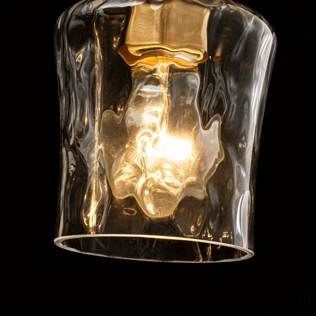 3-Light Modern Bathroom Vanity Light Ripple Glass Shades Wall Sconce - product image 7 | Zenvolit