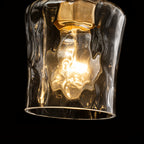 3-Light Modern Bathroom Vanity Light Ripple Glass Shades Wall Sconce - product image 7 | Zenvolit